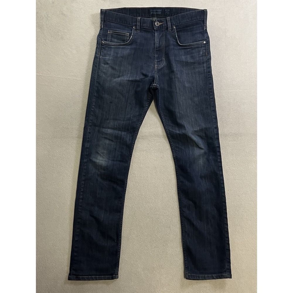 Patagonia Jeans Men's Size 32x32 Blue Straight Fit Stretch Organic Cotton